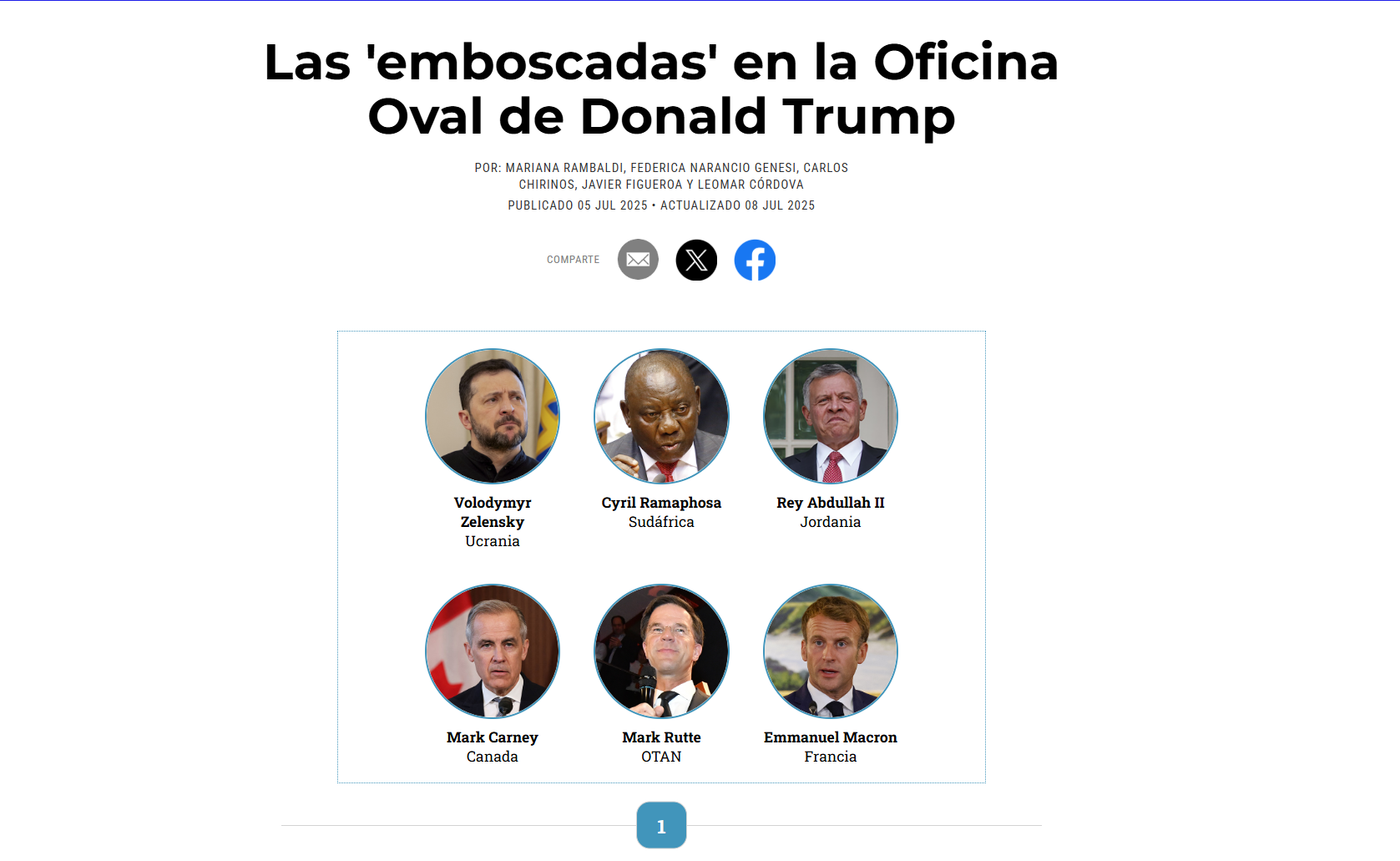 Emboscadas a Donald Trump